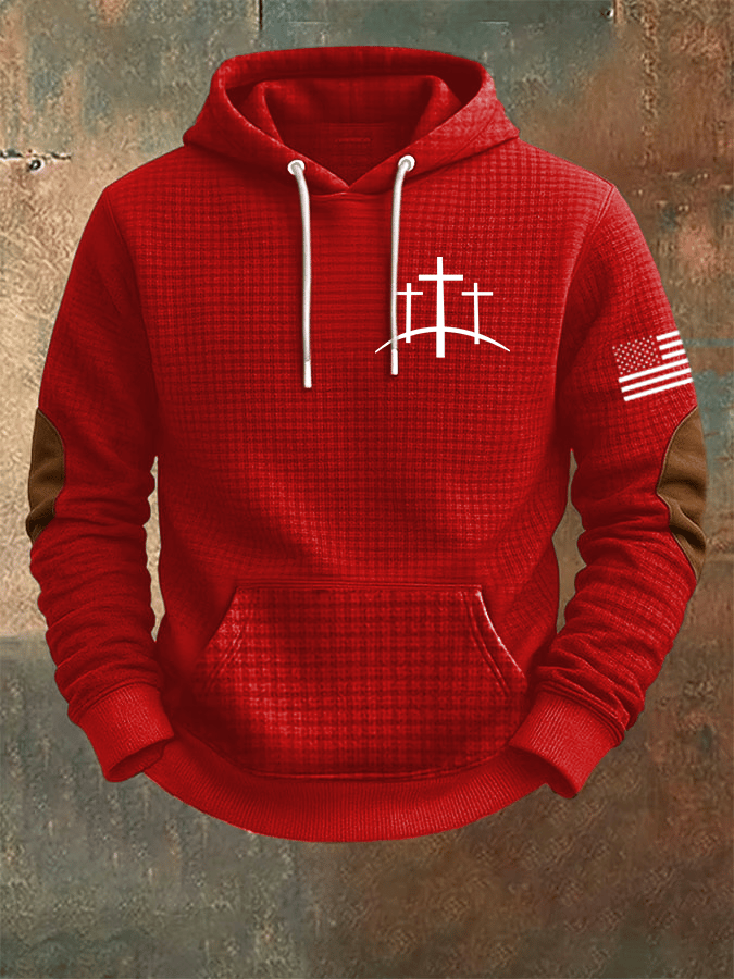 Sudadera Faith estampado Checkered Fabric Hooded para hombre
