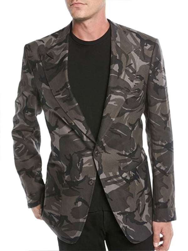 Casual elegantee estampado Suit para hombre