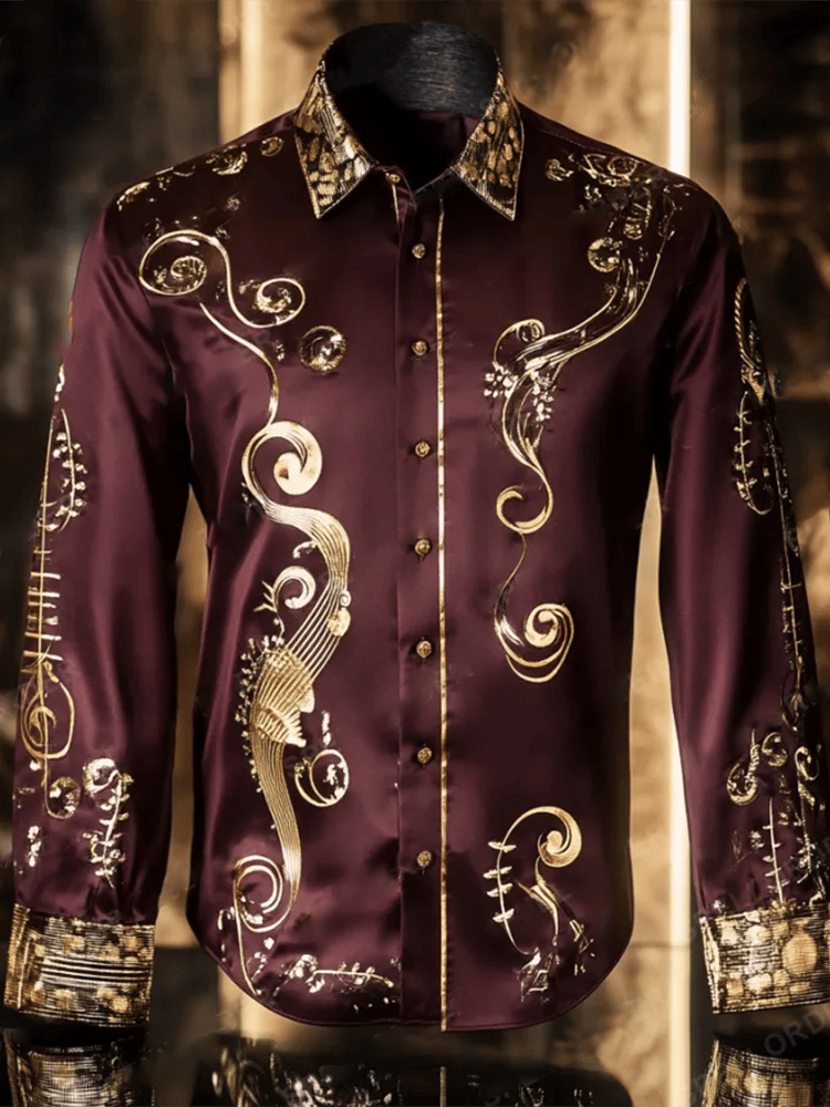 Camisa de lujo Gorgeous de manga larga para hombre