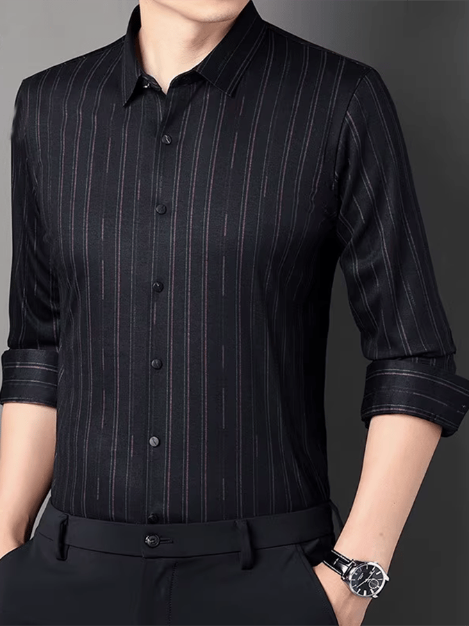 Camisa a rayas ejecutivo casual para hombre