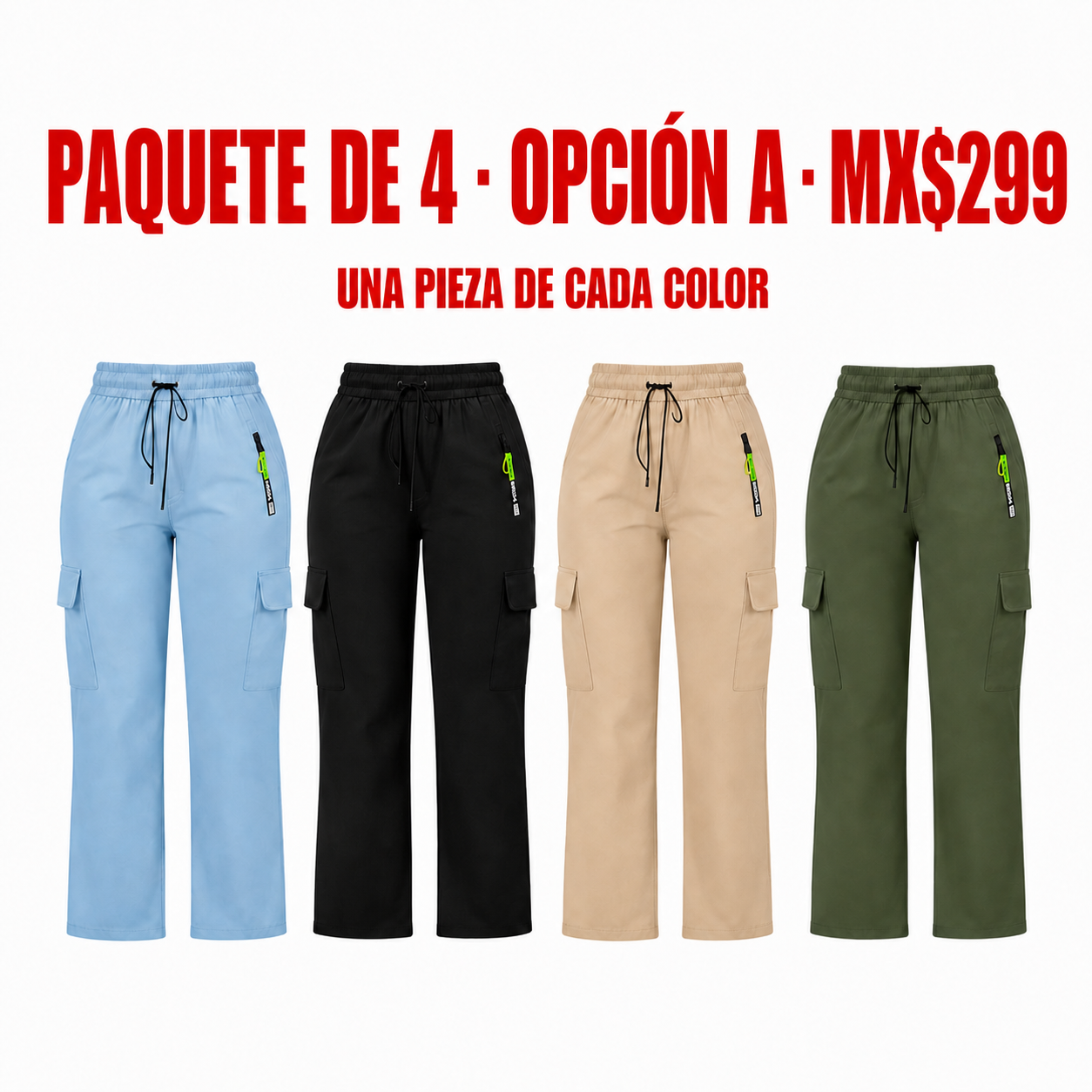 Pantalón cargo multibolsillos para primavera y verano · vista 4
