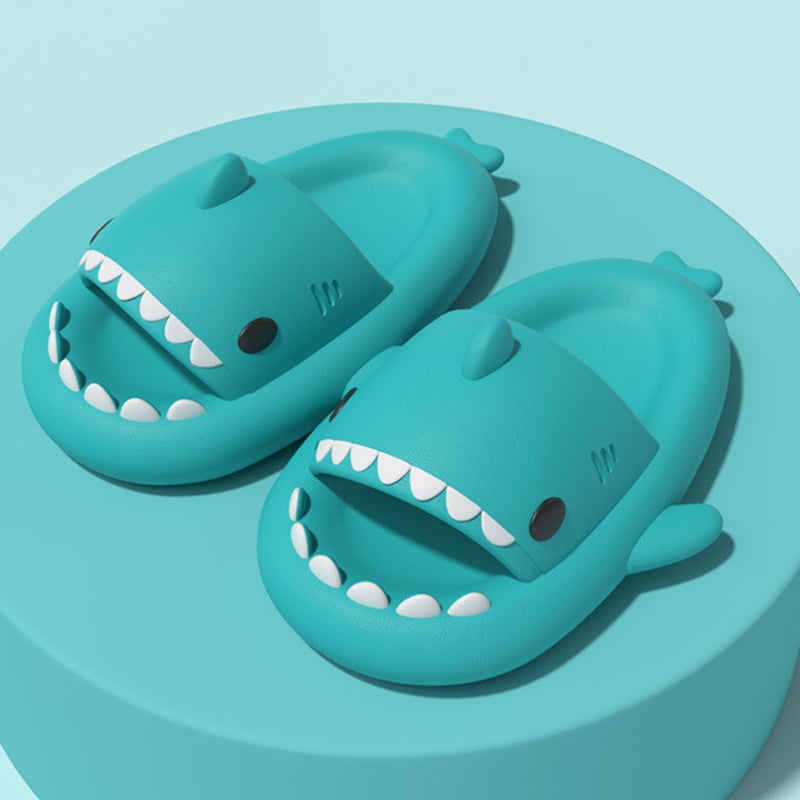 De moda Creative Cartoon Inner And Outer suave Bottom Non-Slip Shark Slippers