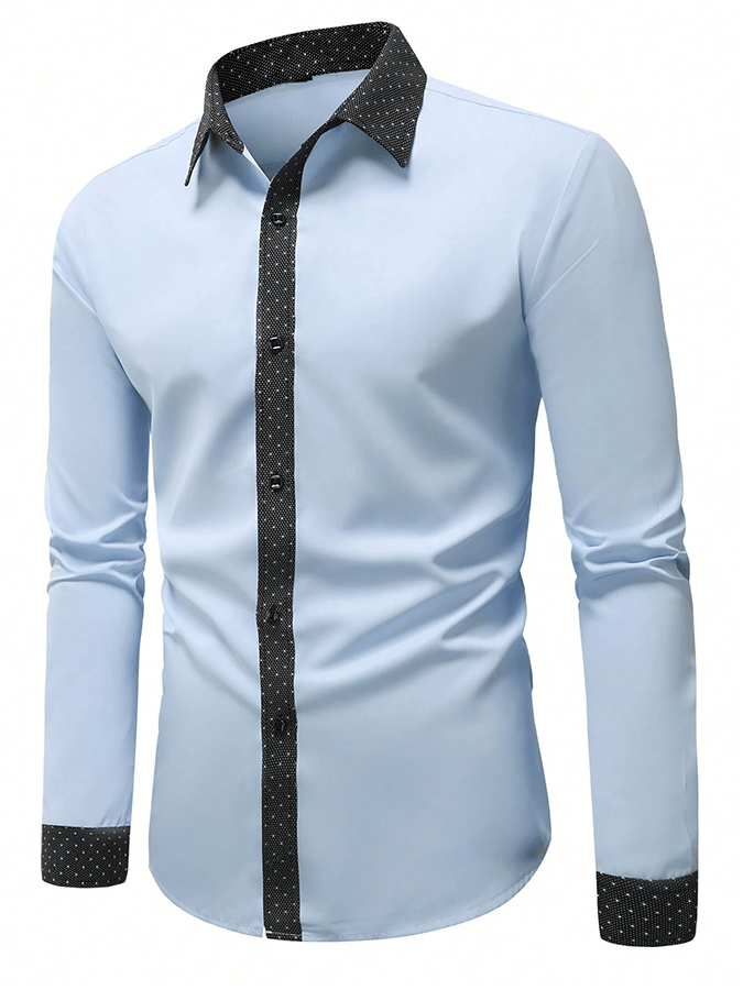 Camisa geométrico Design ejecutivo casual para hombre