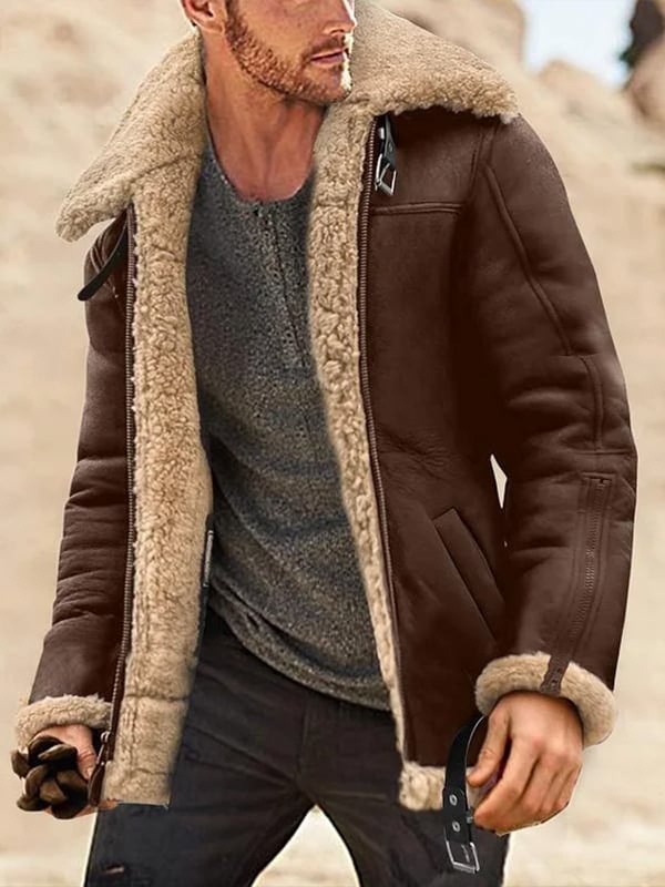 Chaqueta vintage Western Plus terciopelo Flannel solapa para hombre