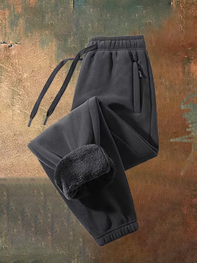Pantalón para exterior vintage Cashmere Plush Lace-Up para hombre