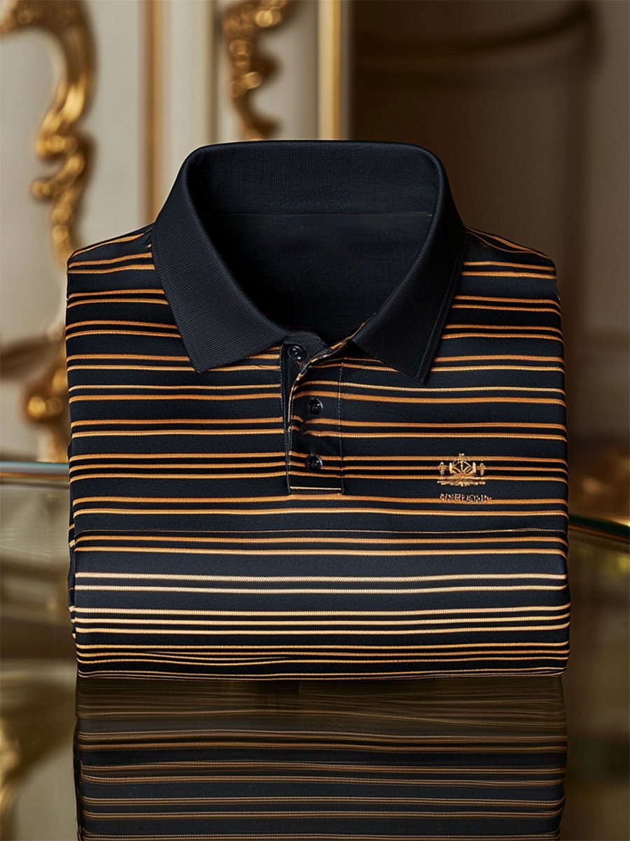 Camisa polo ejecutivo casual Button de manga corta para hombre