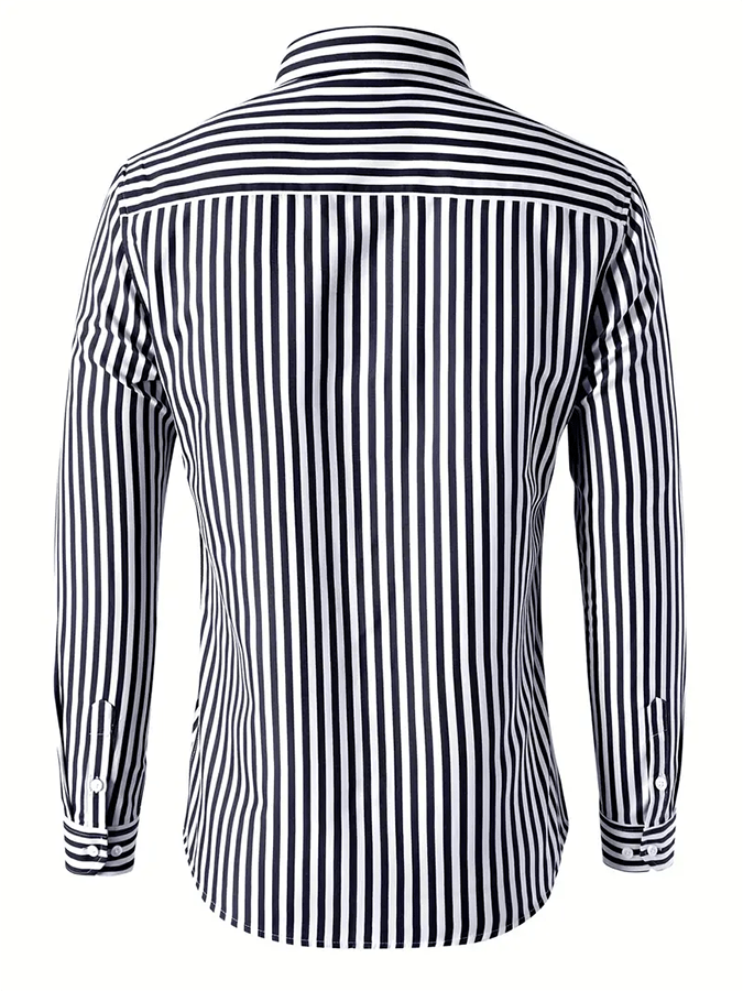 Camisa a rayas ejecutivo casual para hombre