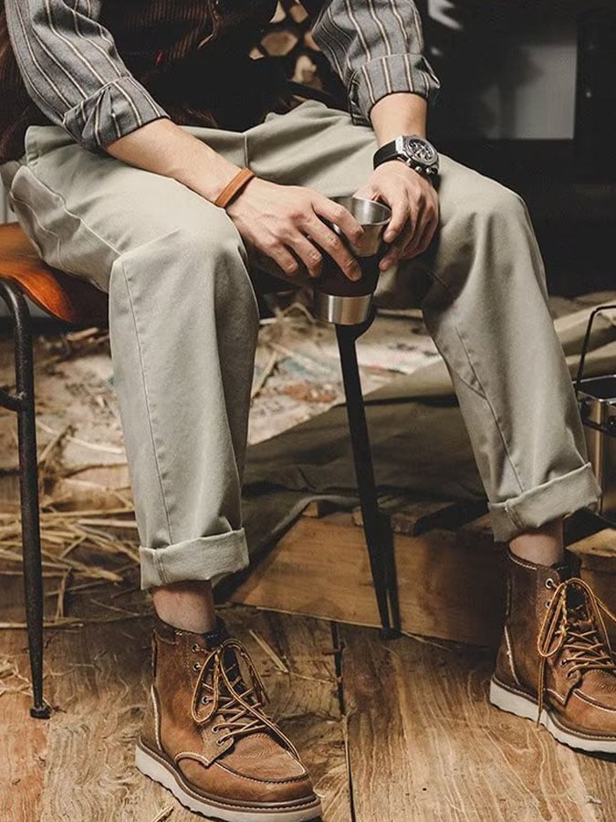 De color sólido retro Simple Overalls para hombre