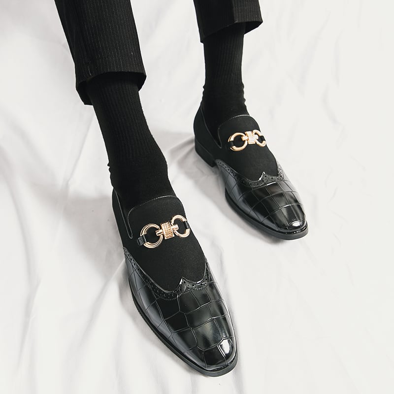 Zapatos de modaable British Style Patchpara trabajo casual para hombre