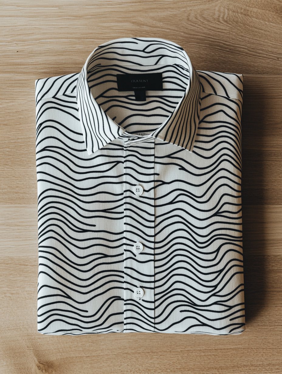 Camisa a rayas Luxe de manga larga para hombre