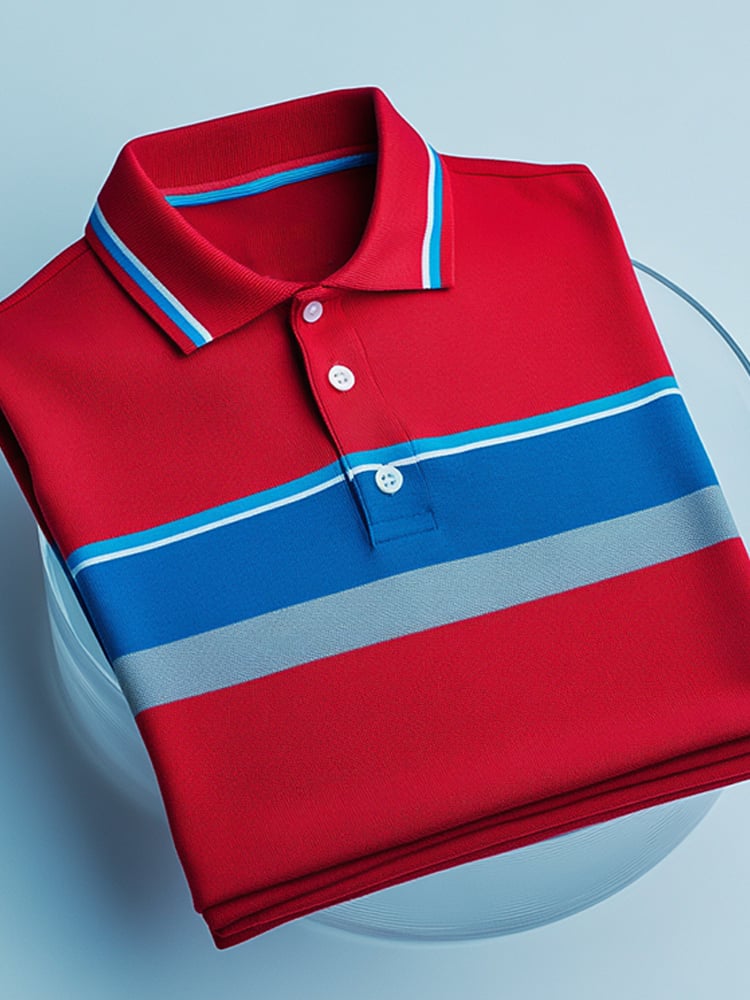 Camisa polo ejecutivo casual Button de manga corta para hombre