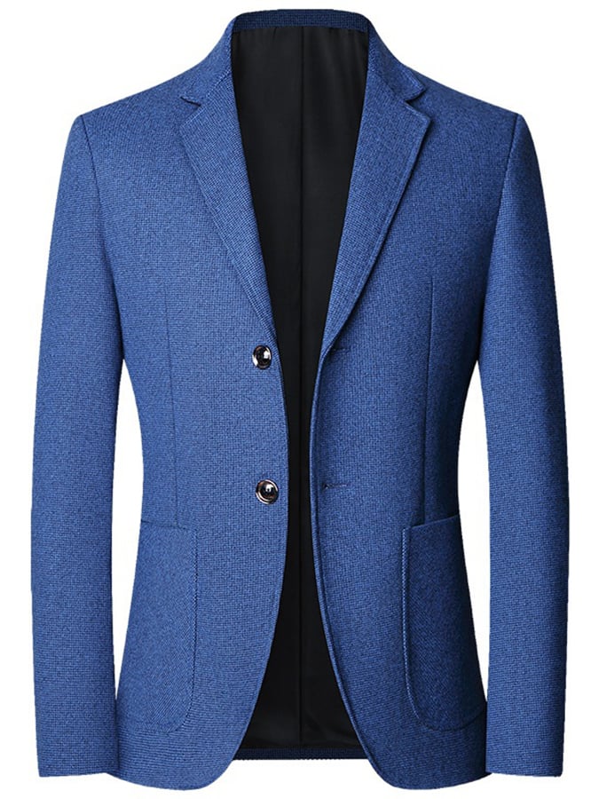 para hombre Work Office Notched Collar Solid Regular Fit saco