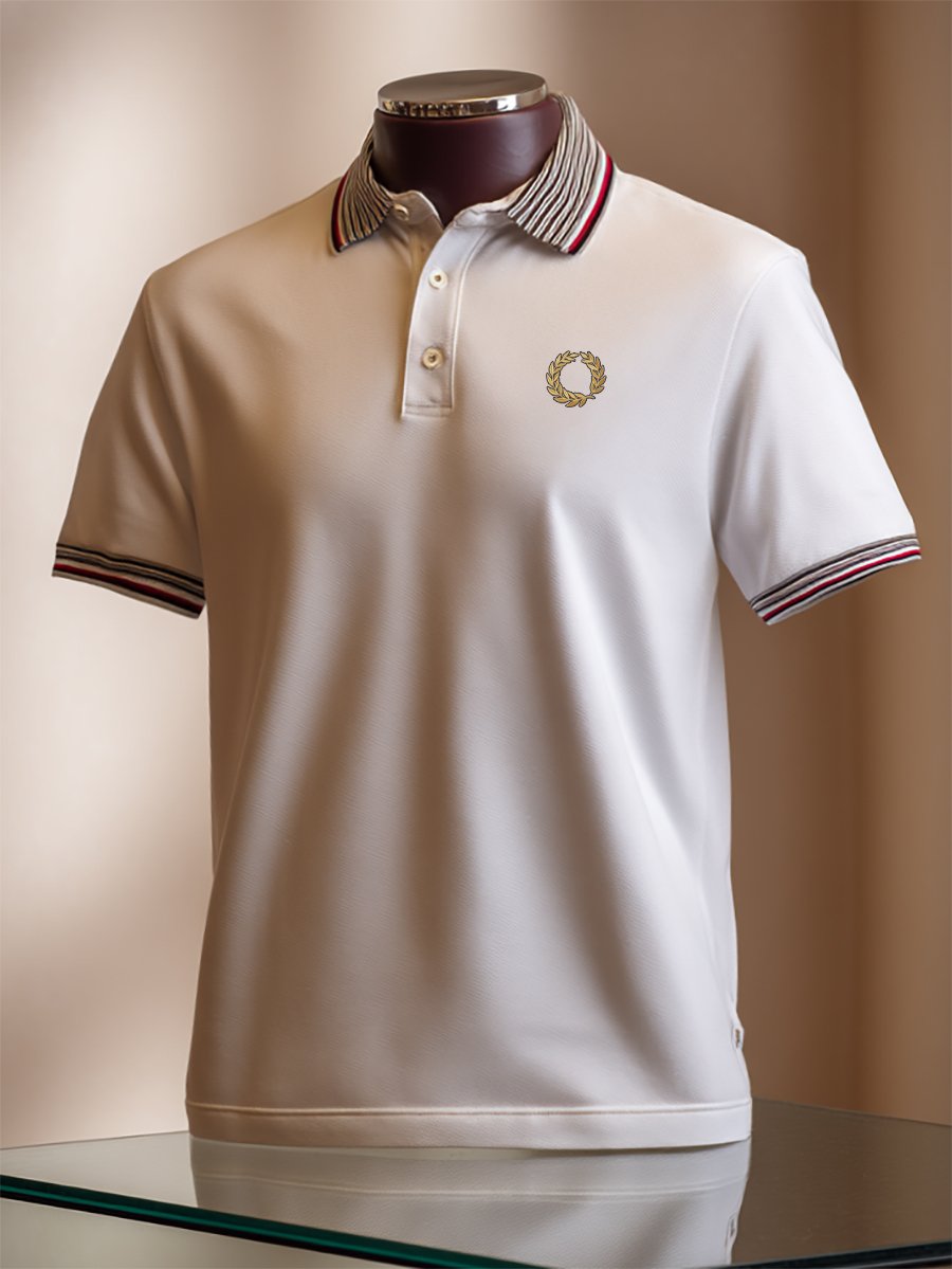 Camisa polo ejecutivo casual Button de manga corta para hombre