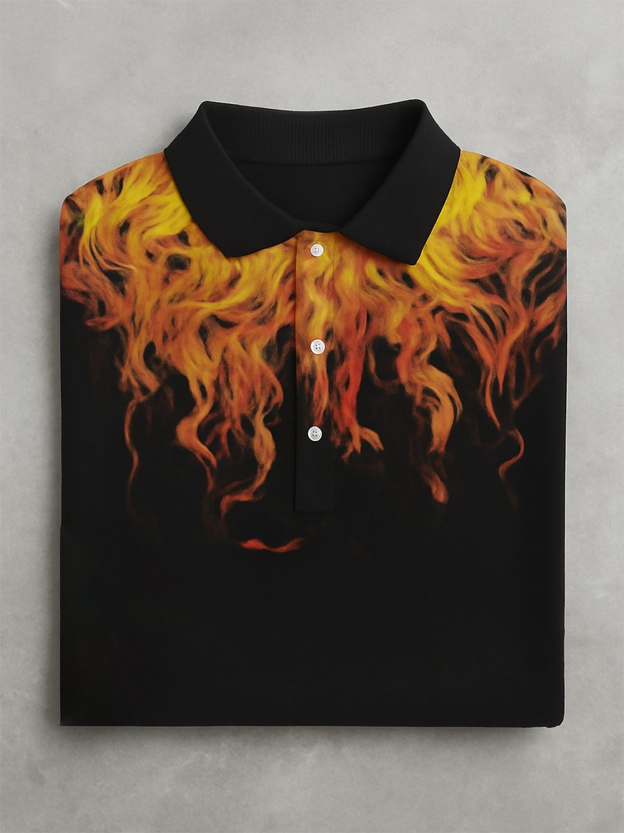 Camisa polo ejecutivo casual Button de manga corta para hombre