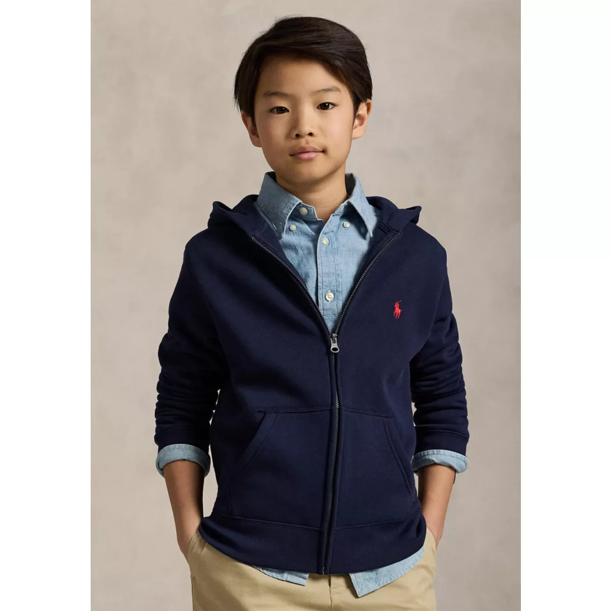 Boys 8-20 Cotton-Blend-Fleece Hoodie - 1