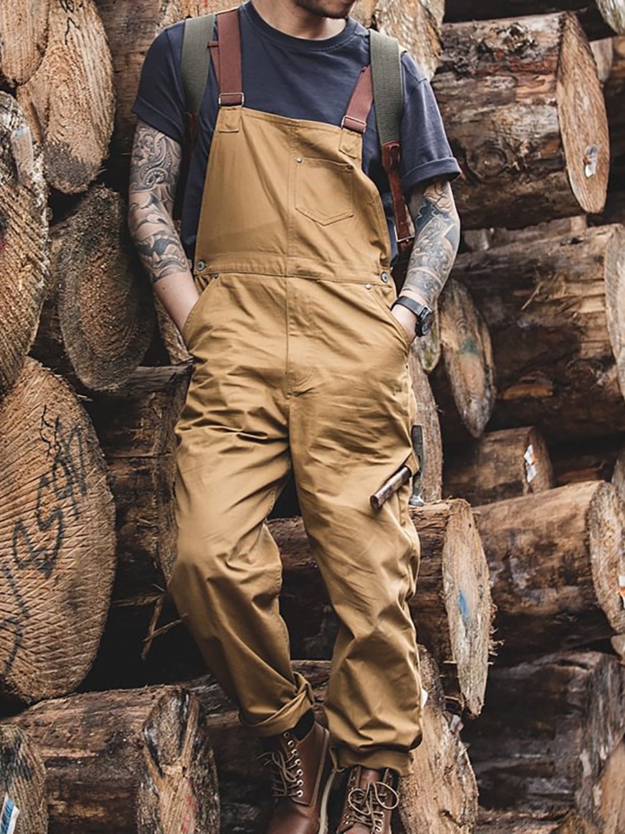Vintage para exterior Bib Trousers para hombre