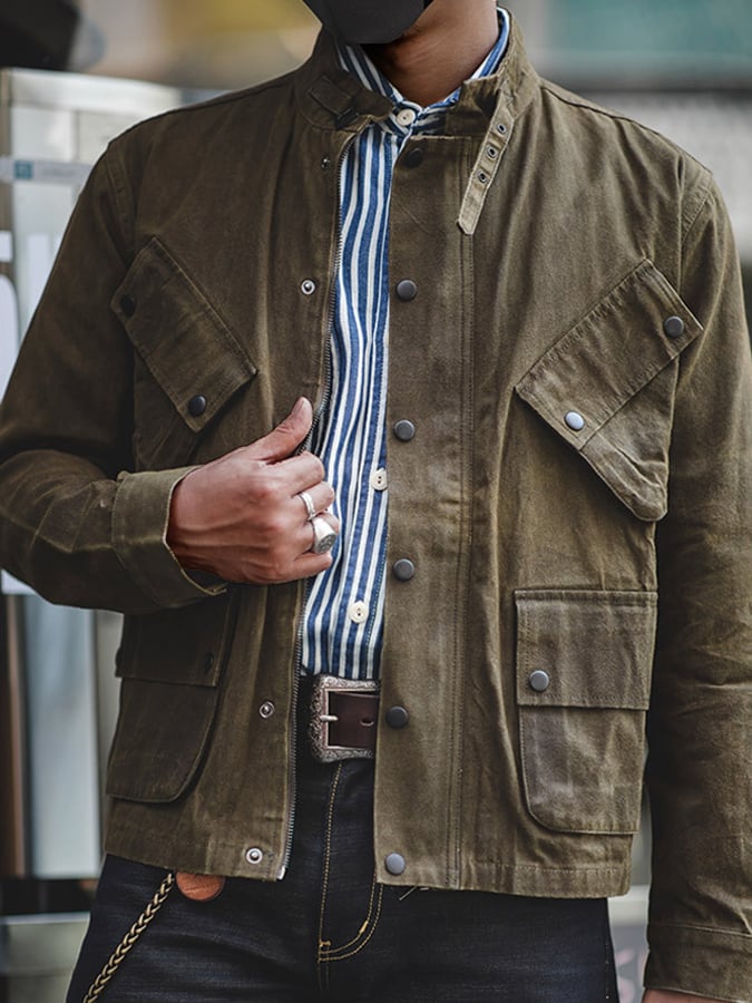 Chaqueta vintage Western Wax para hombre