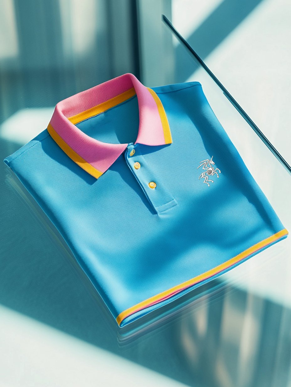 Camisa polo ejecutivo casual Artistic Button de manga corta para hombre