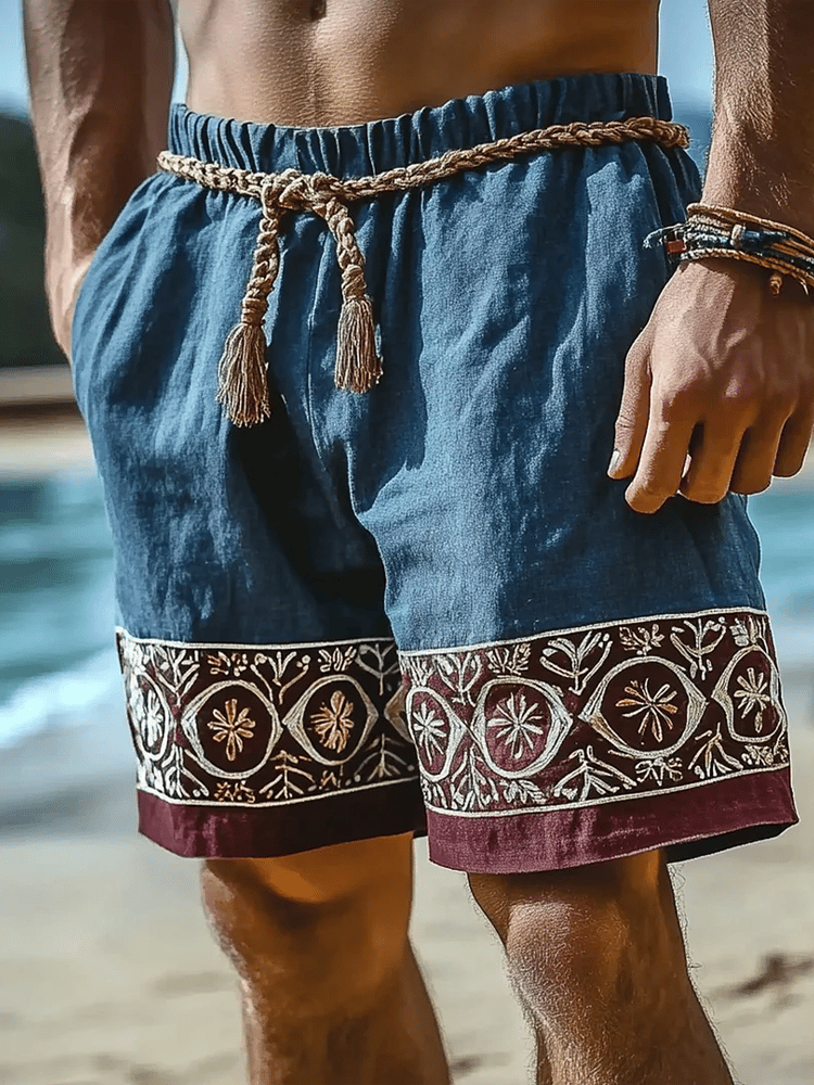 Shorts casual ethnic style para hombre