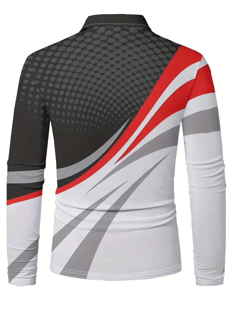 Ejecutivo casual a rayas con botones Polo para hombre