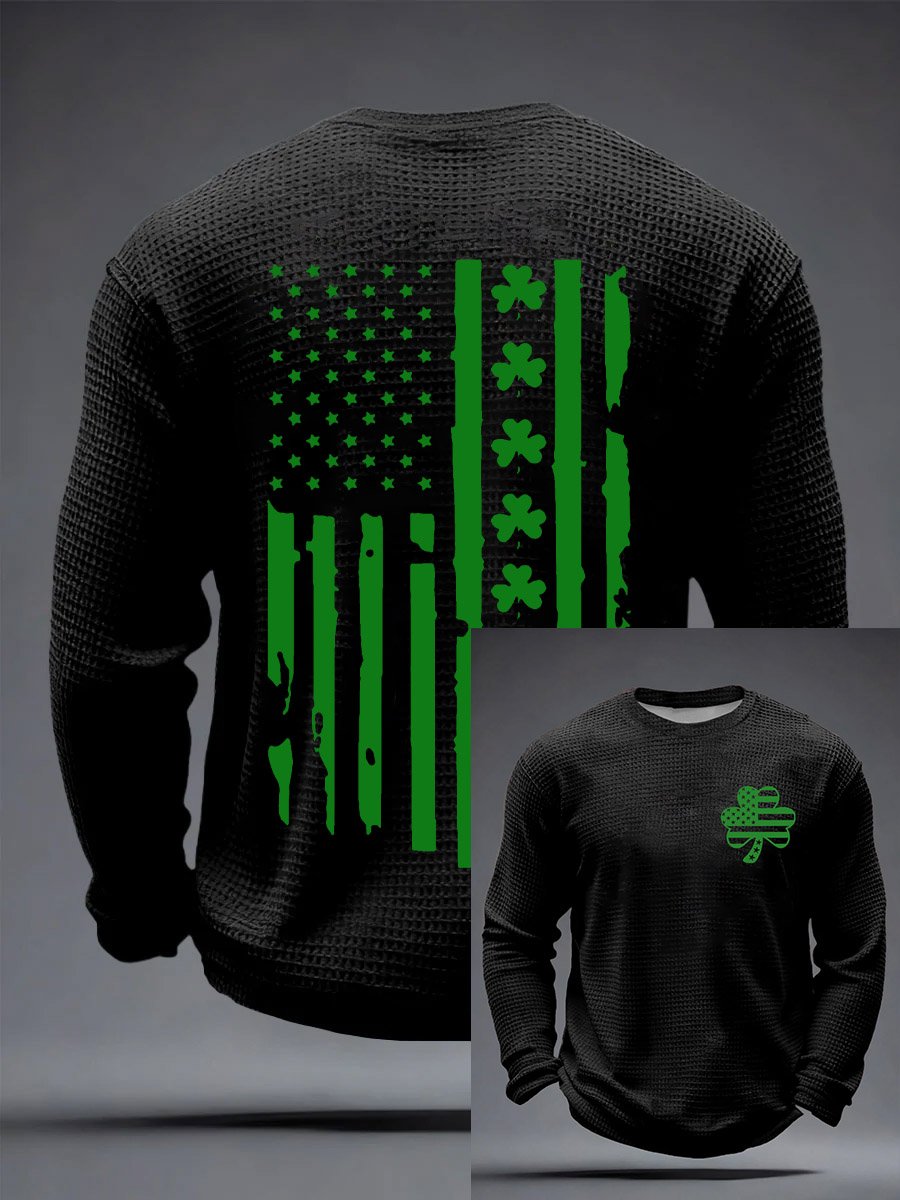 St. Patrick's Day estampado casual Top para hombre