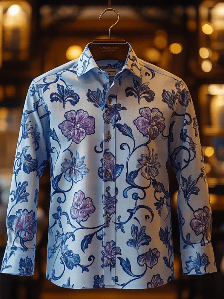 Camisa de lujo ejecutivo de manga larga para hombre