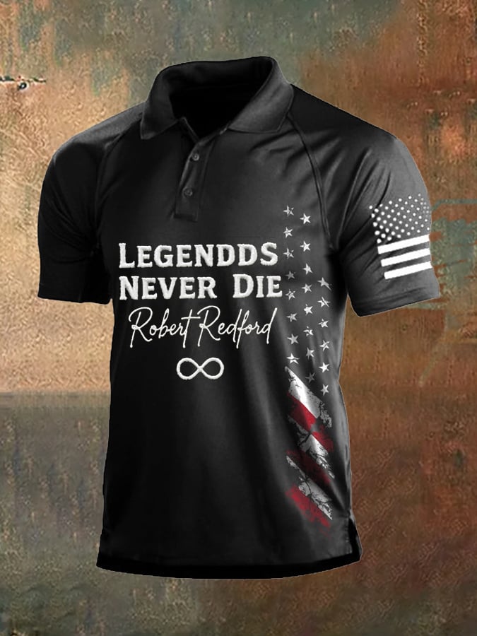 Camisa polo clásico ejecutivo Logo Button de manga corta para hombre