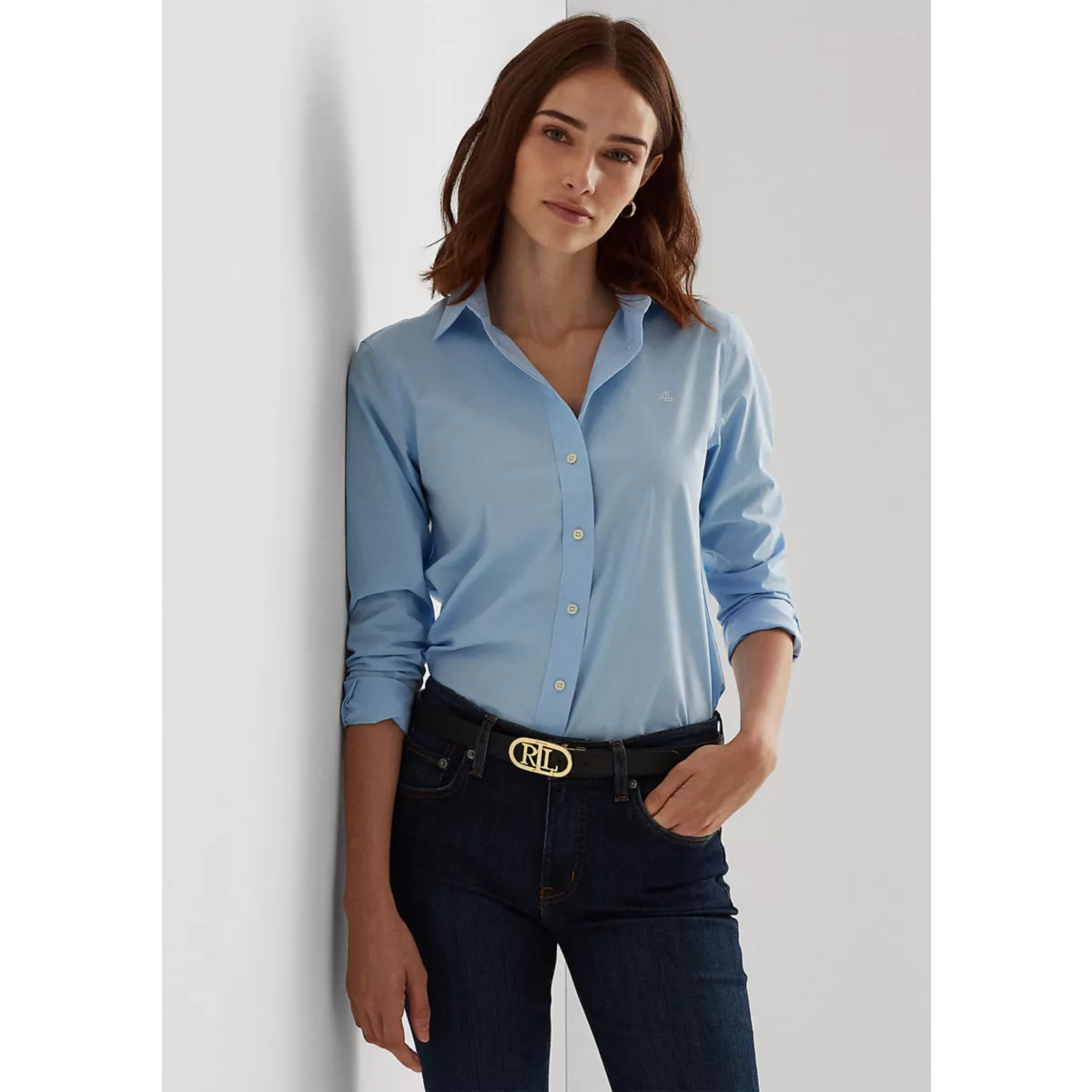 Easy Care Stretch Cotton Shirt - 1