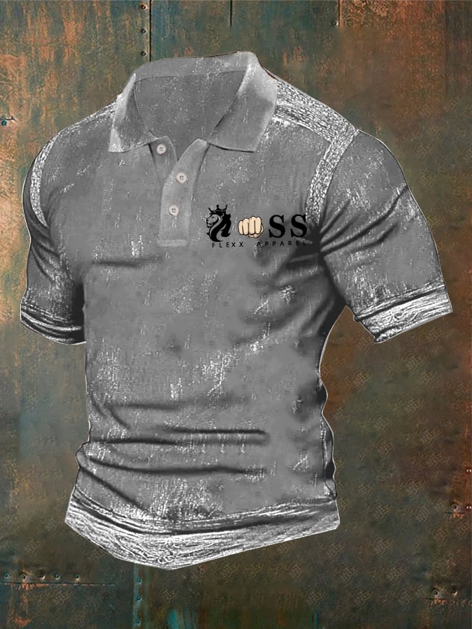 Camisa polo casual retro para hombre