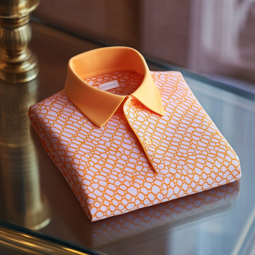Camisa polo ejecutivo casual jacquard Button de manga corta para hombre