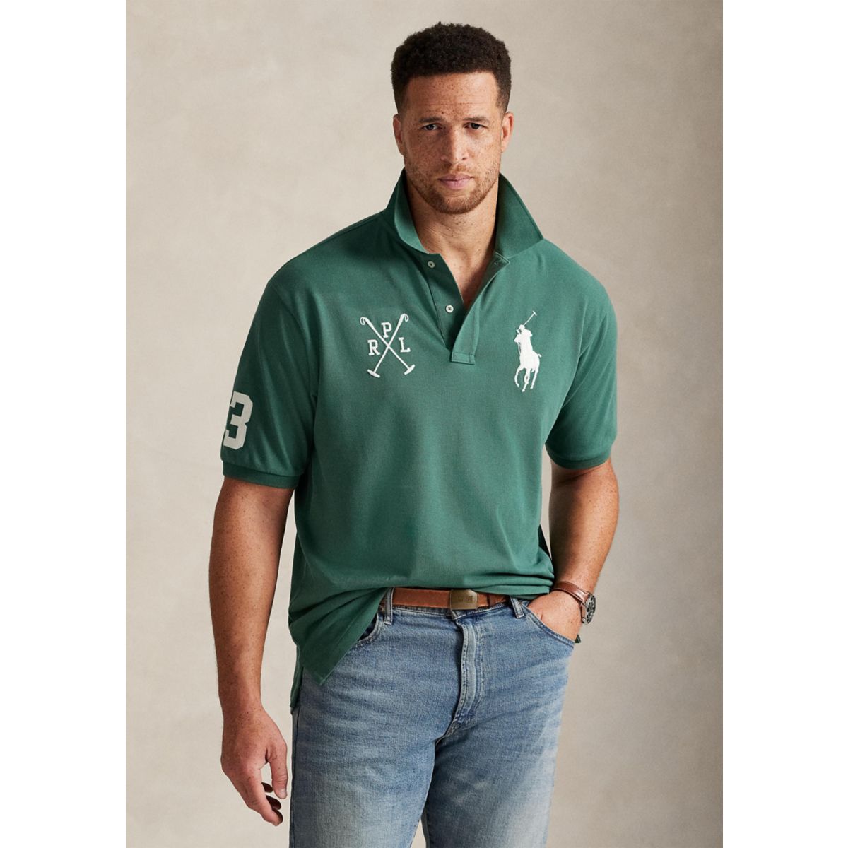 Big & Tall Big Pony Mesh Polo Shirt - 6