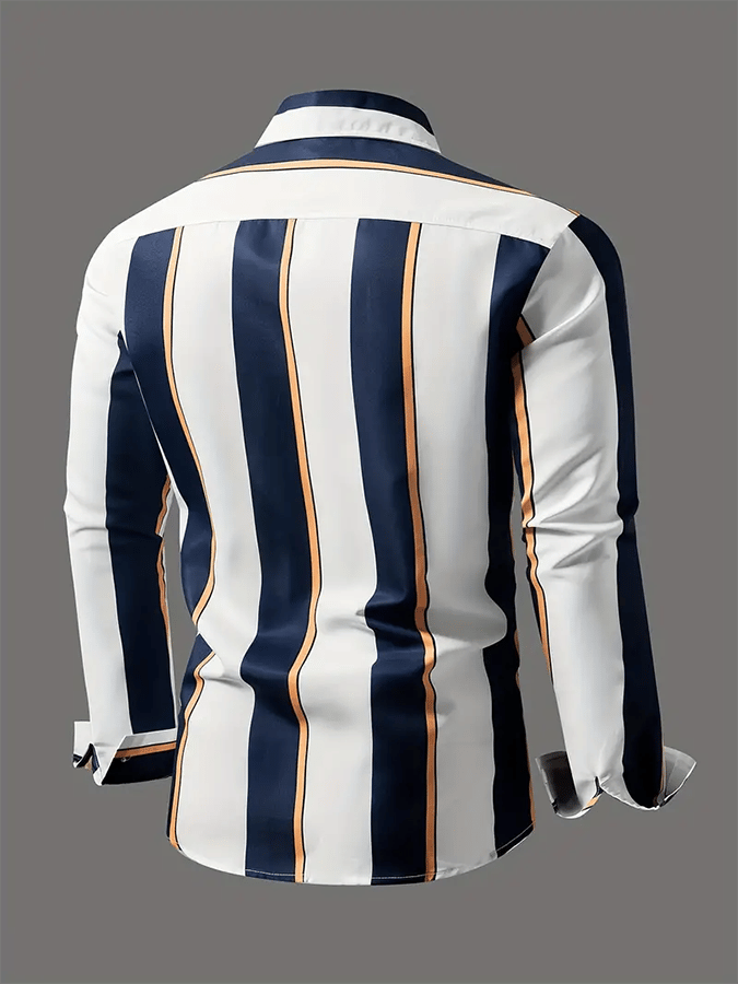 Camisa a rayas ejecutivo casual para hombre