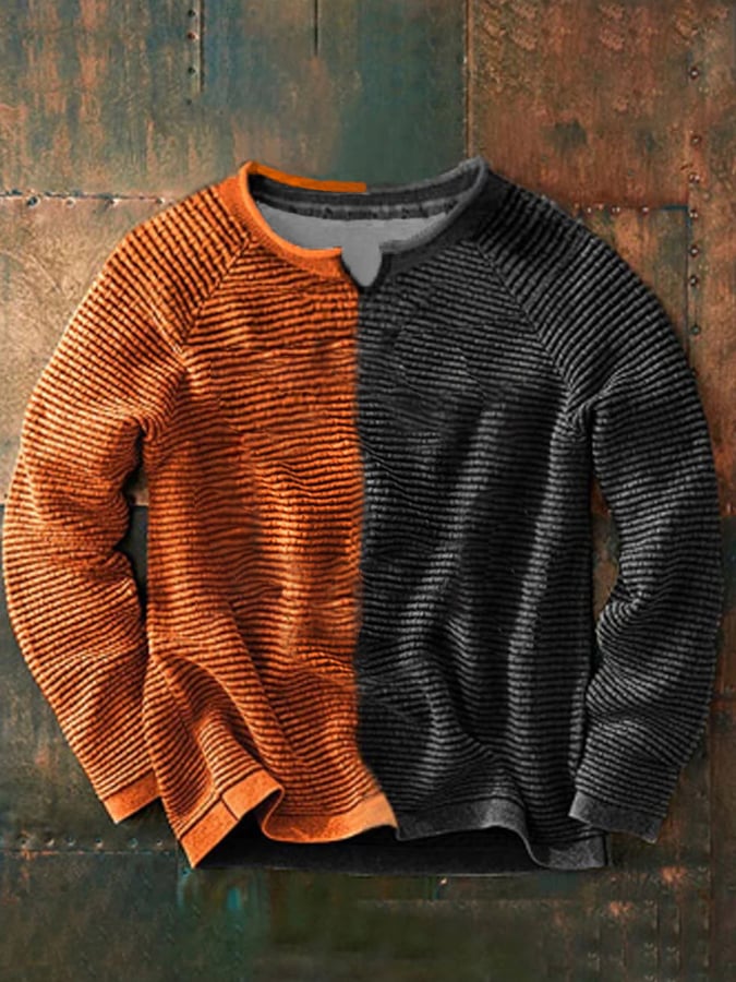 Sudadera Contrast Waffle casual para hombre