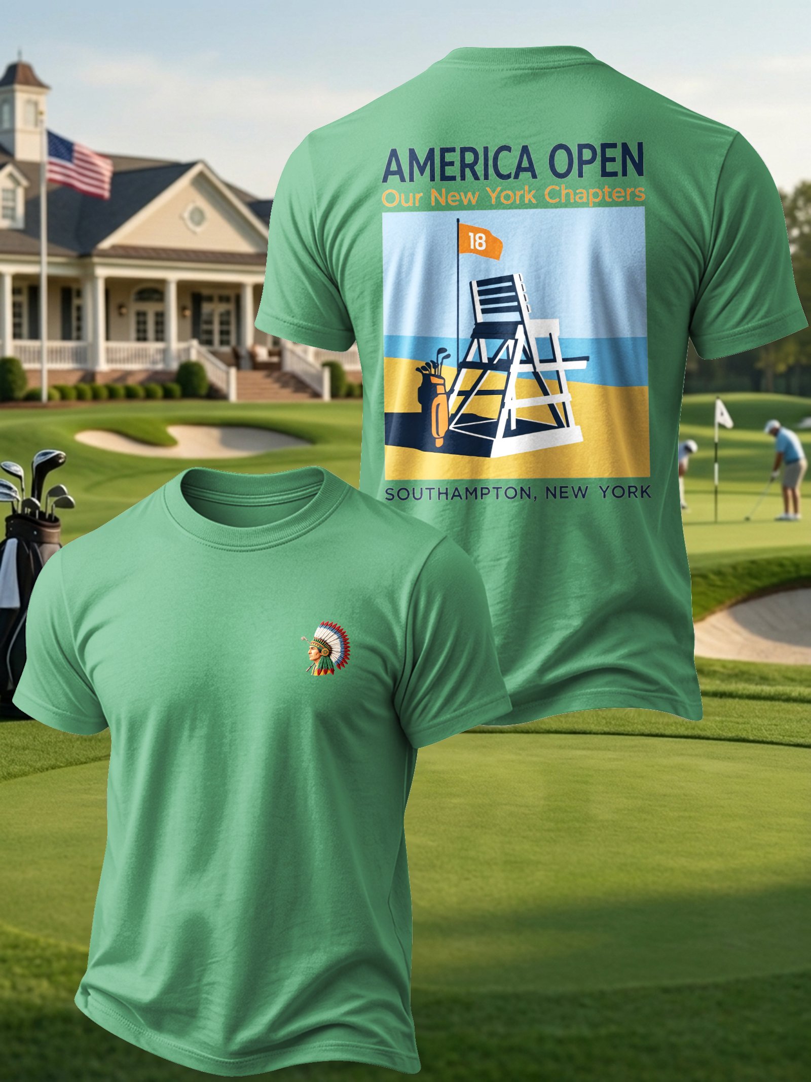 Golf Enthusiast estampado casual Tops para hombre