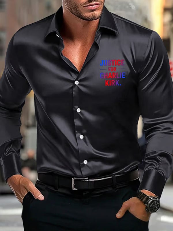 Camisa Street Style ejecutivo casual estampado de manga larga para hombre