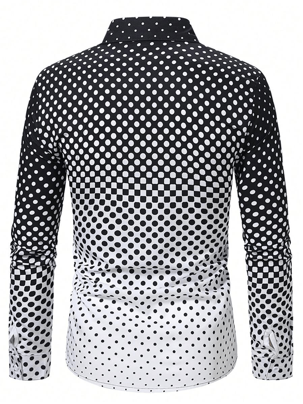 Camisa ejecutivo casual de manga larga para hombre