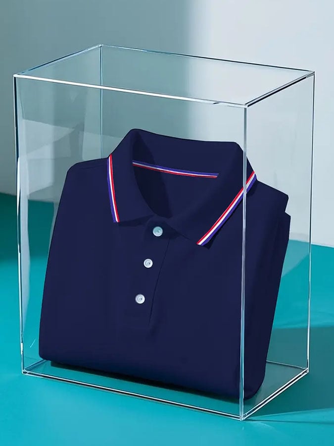 para hombre casual clásico Contrast Pattern de manga cortad camisa polo