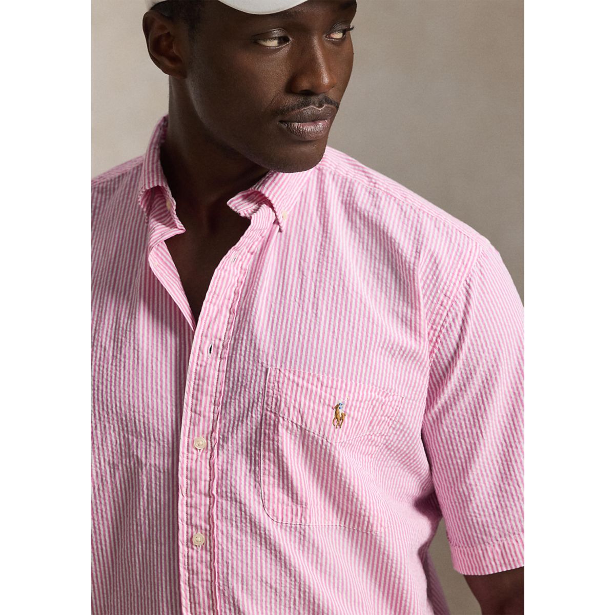 Big & Tall RL Prepster Striped Seersucker Shirt - 3