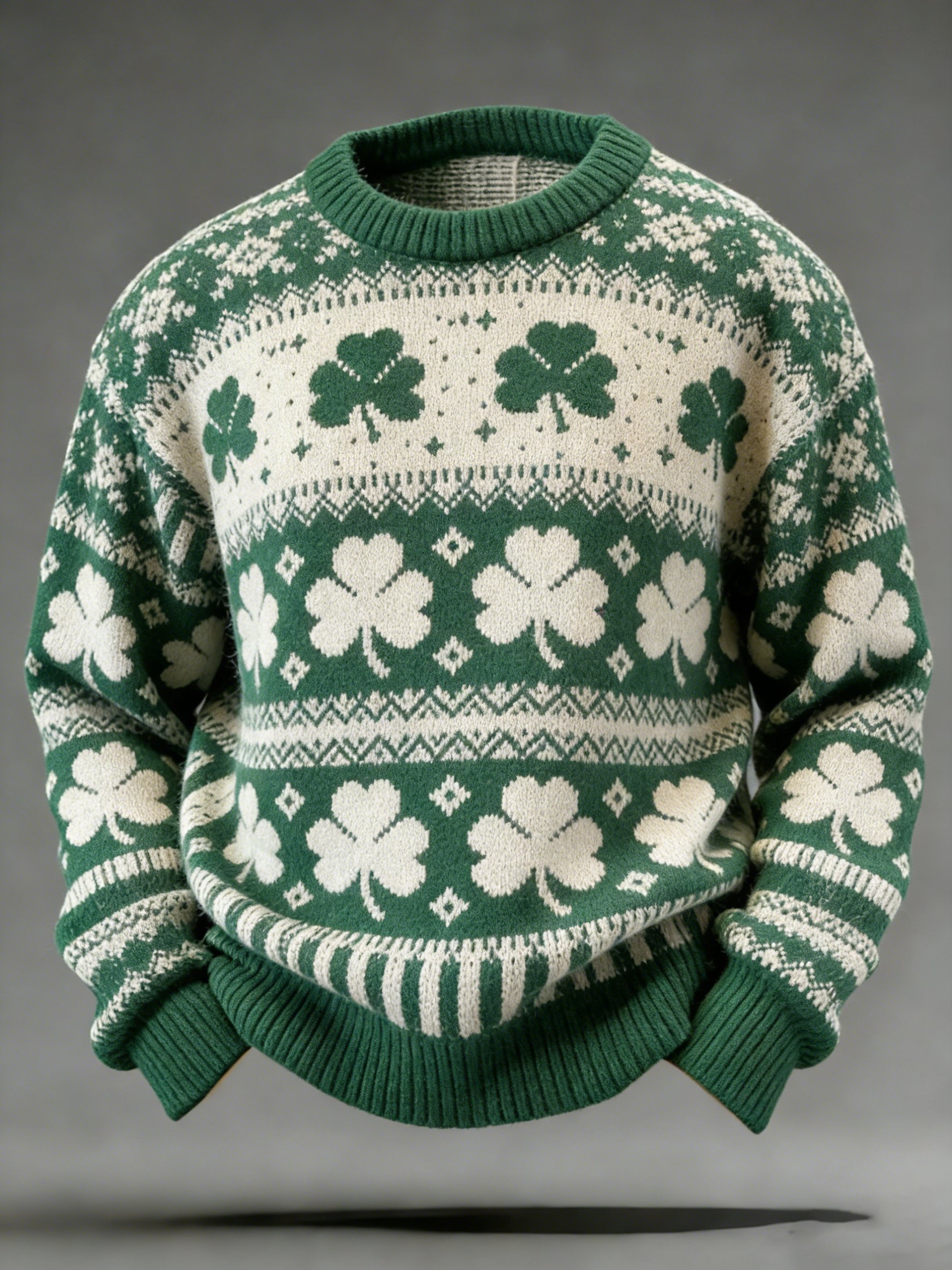 St. Patrick's Day estampado casual tejido Top para hombre