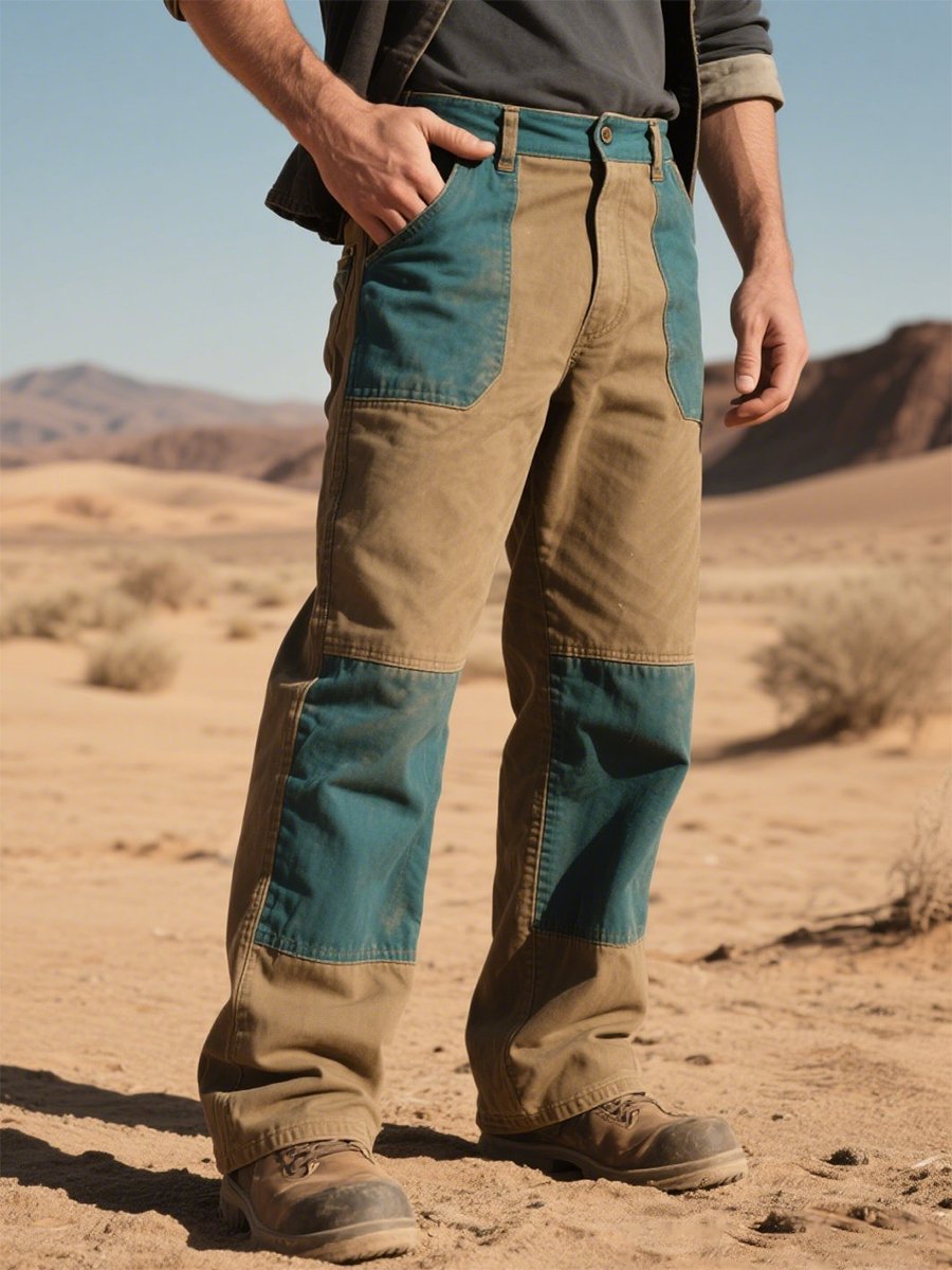 Vintage Multi-bolsillo Overalls para hombre