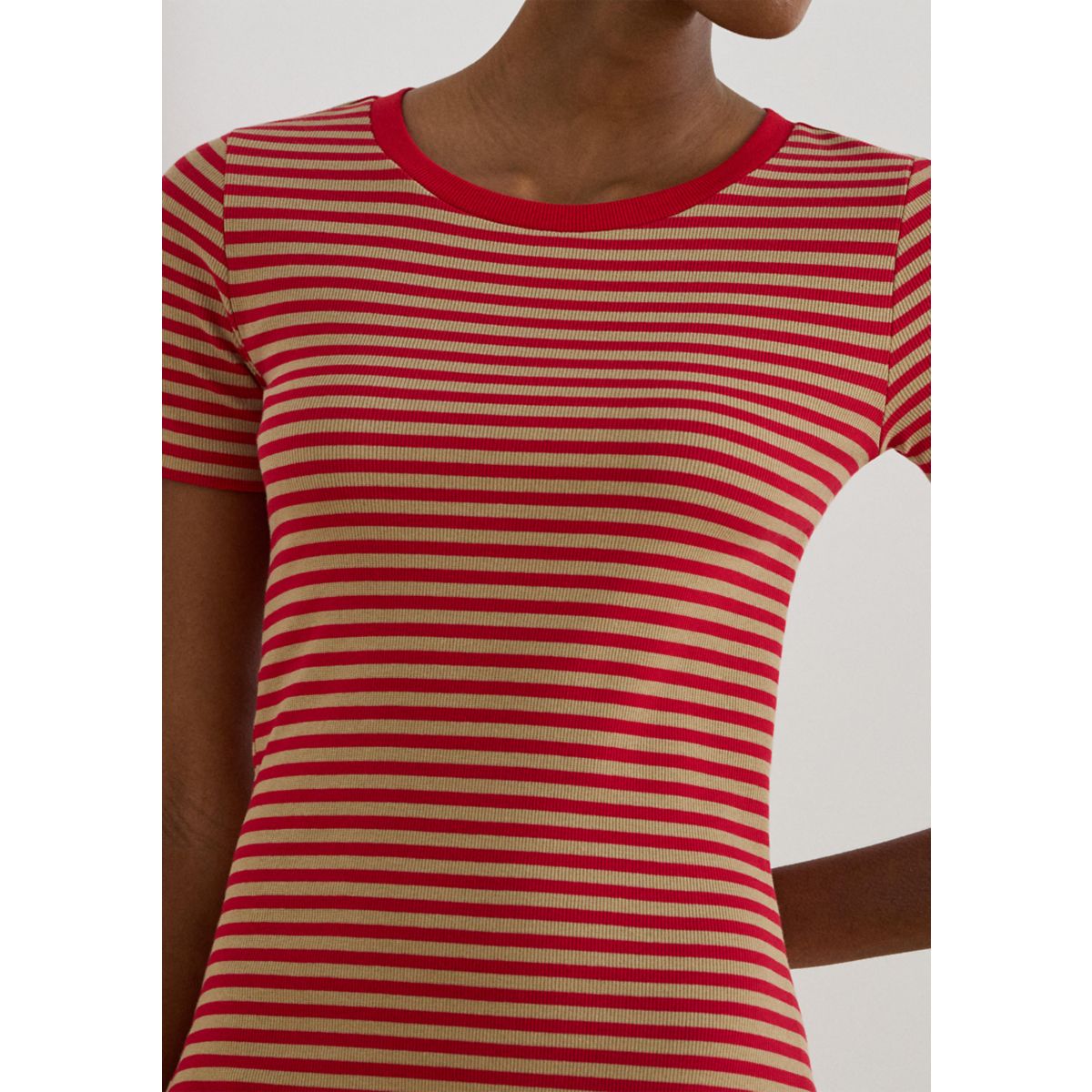 Striped Cotton-Blend Ribbed Shirt Dress - 3