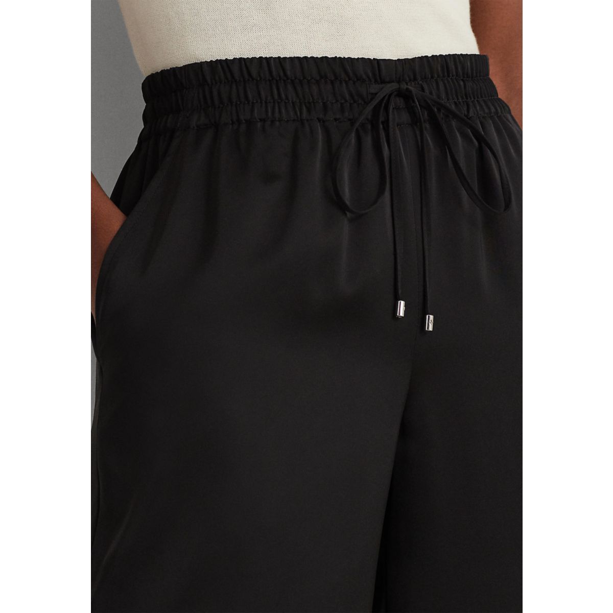 Satin Charmeuse Wide Leg Pants - 3
