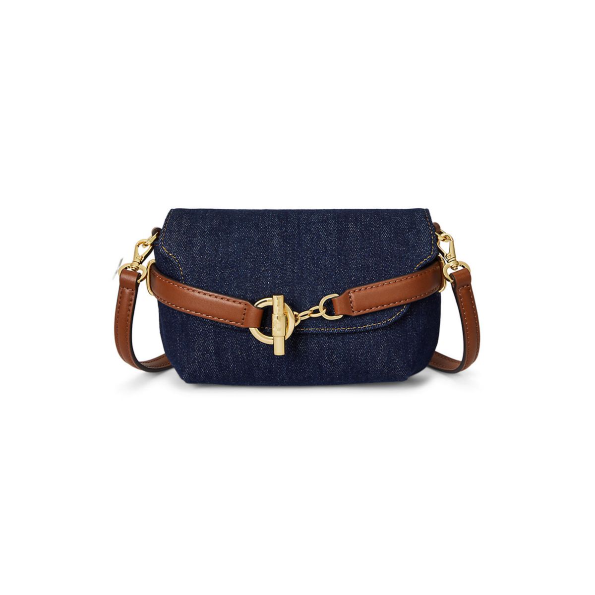 Washed Denim Small Blaike Crossbody Bag - 2