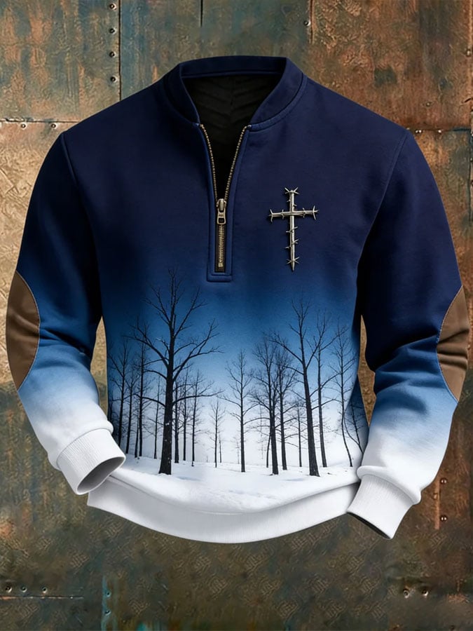 Sudadera vintage Faith estampado con cierre -Fast Shipping para hombre