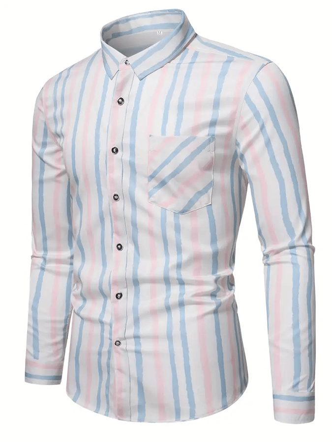 Camisa a rayas ejecutivo casual para hombre