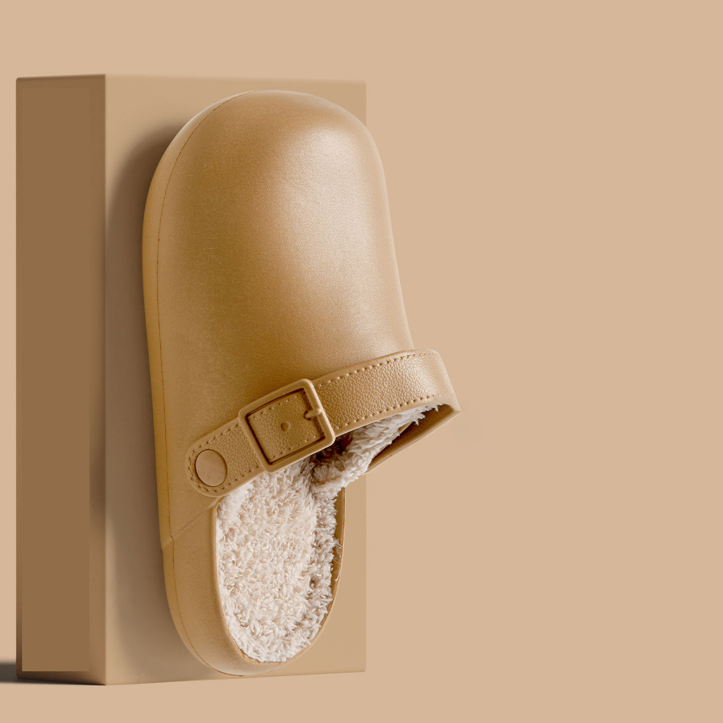 Simple, non-slip, warm de algodón slippers for indoor use, home, and couples.