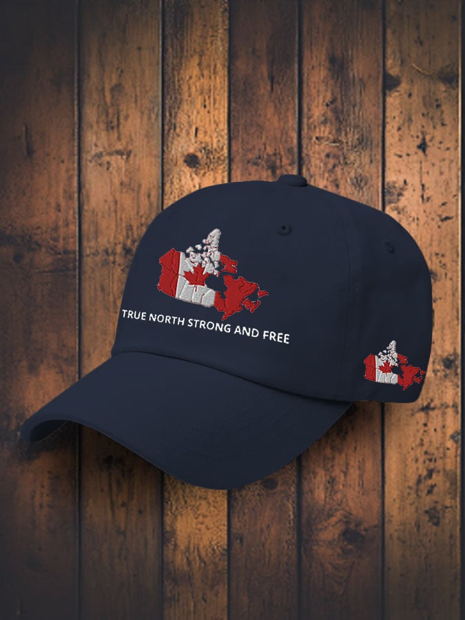Unisex Canada True North Strong & Free Est 1867 Print Baseball Cap