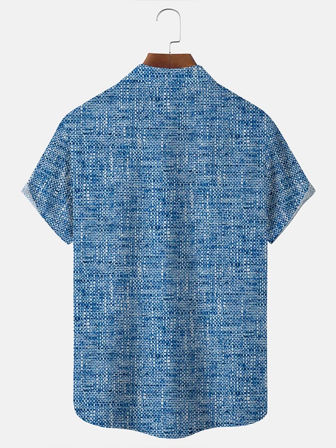 Abstract Textured estampado Pockecamiseta para hombre