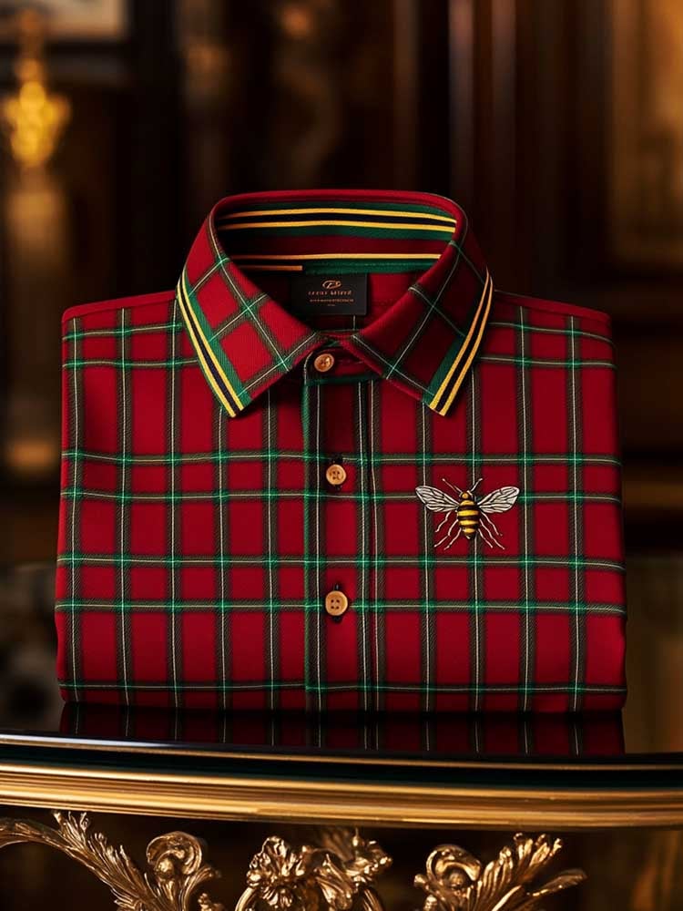 Camisa polo clásico ejecutivo Logo Button de manga corta para hombre