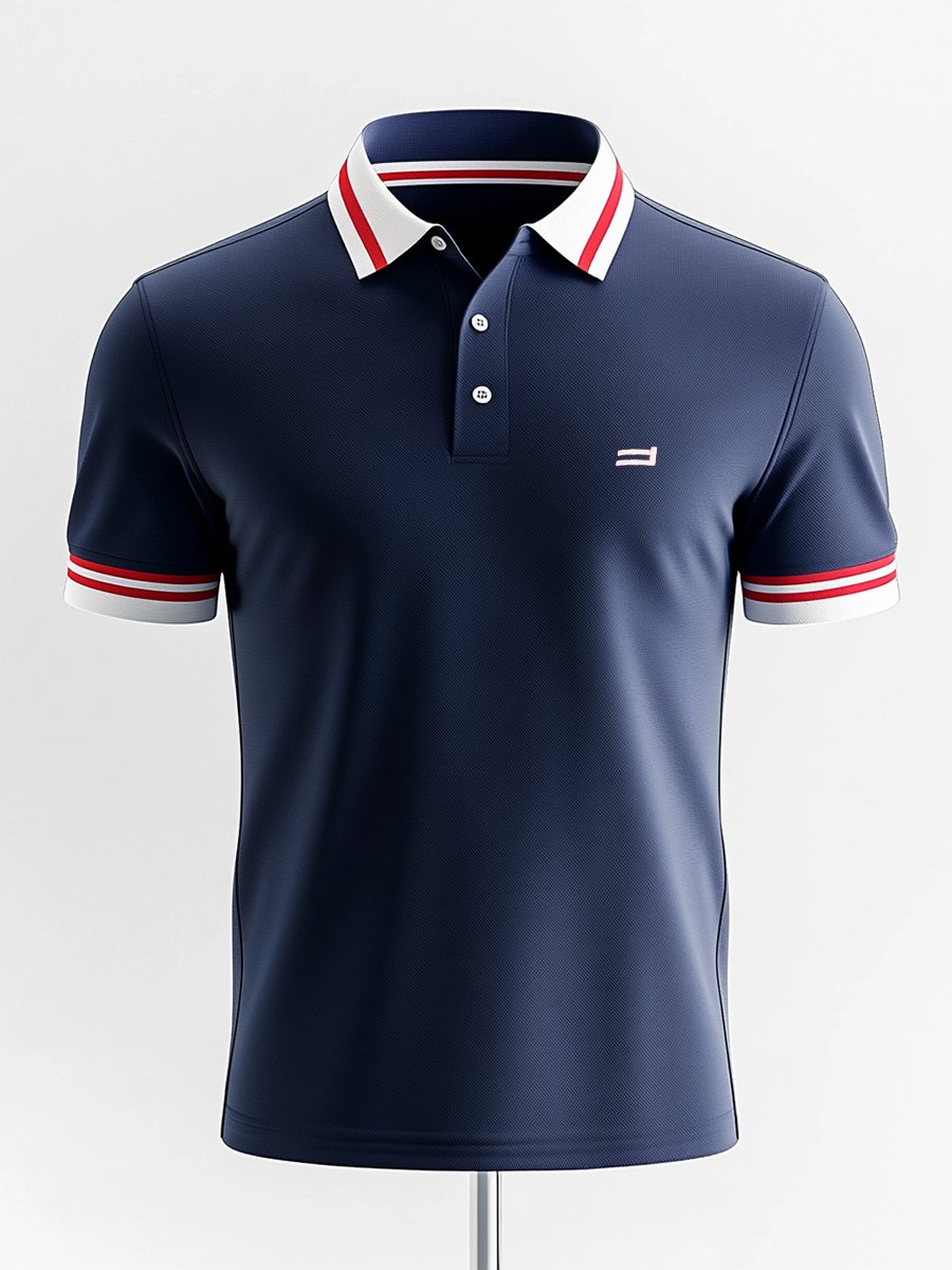 Camisa polo ejecutivo casual World Tree Button de manga corta para hombre
